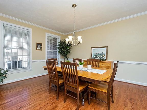 Formal dining room with beautiful hardwood floors