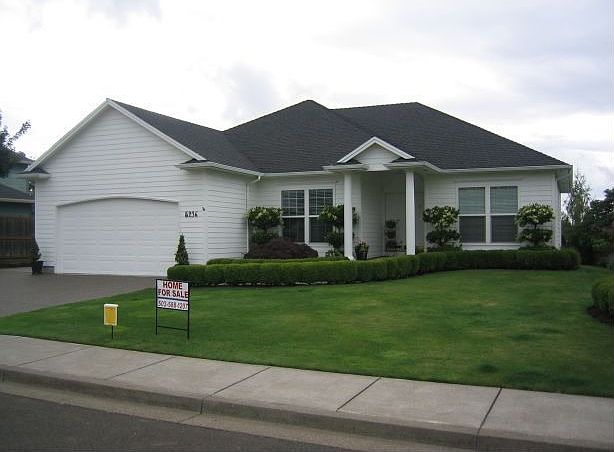 Front Angle with manicured yard