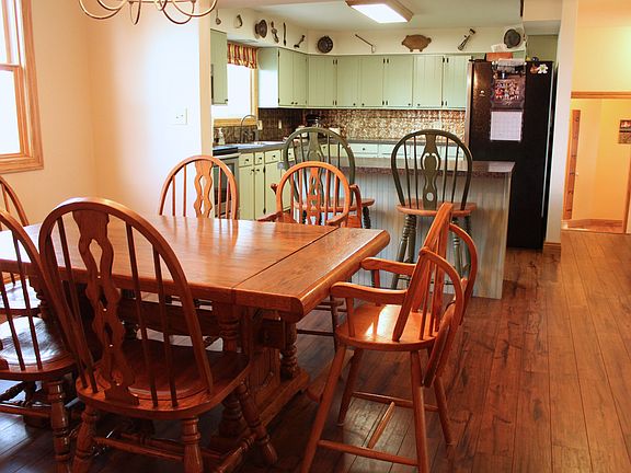 Dining room and kitchen