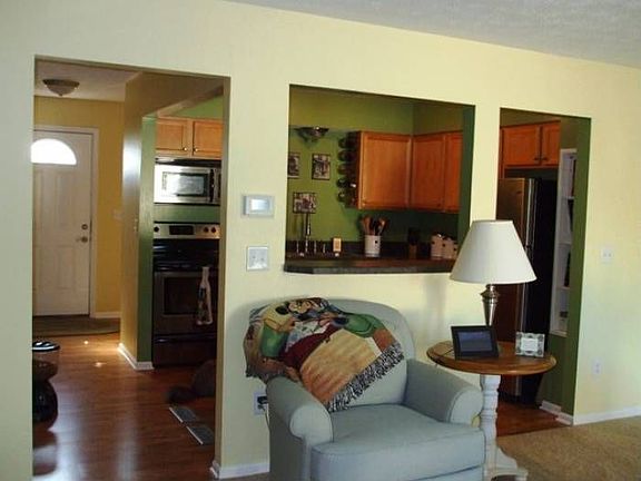 Great room view to kitchen