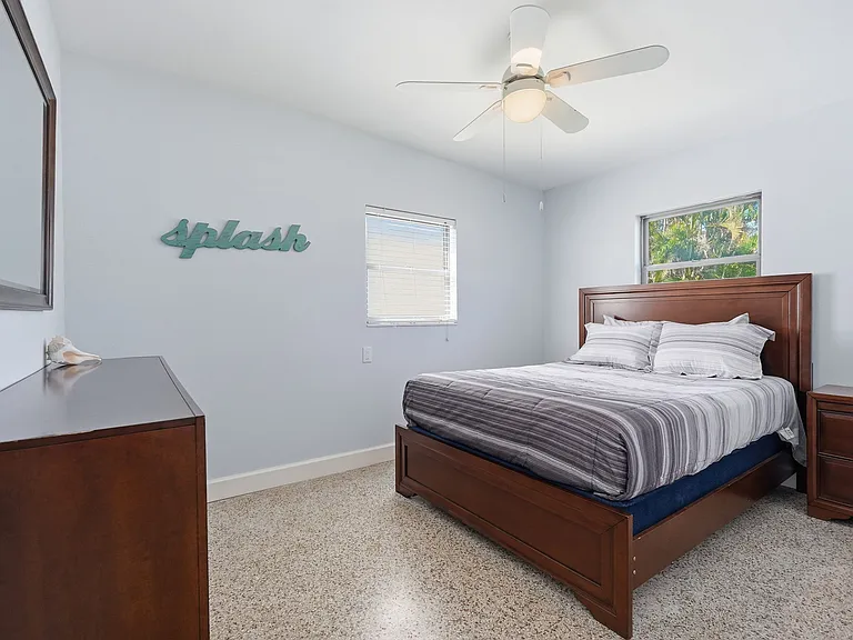 Bedroom #2 has queen bed plus 6 ft of closet space.