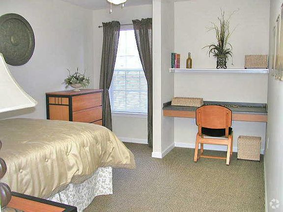 Spacious fully furnished bedroom.