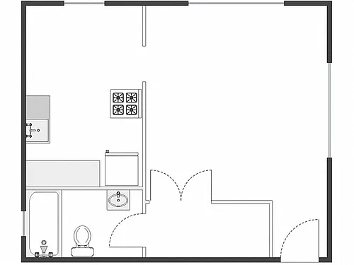 Floor plan Studio: Type A