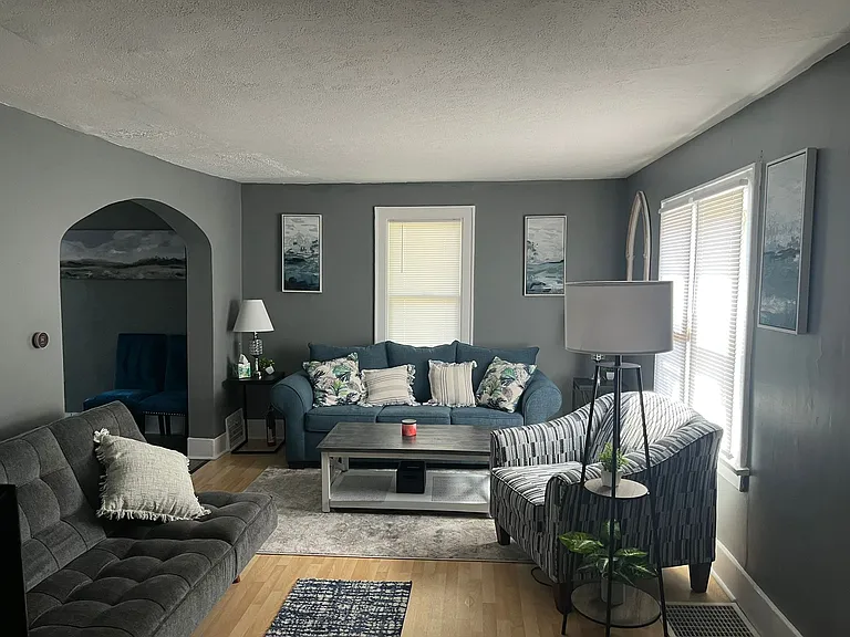 Sunny Living Room for relaxing and entertaining.