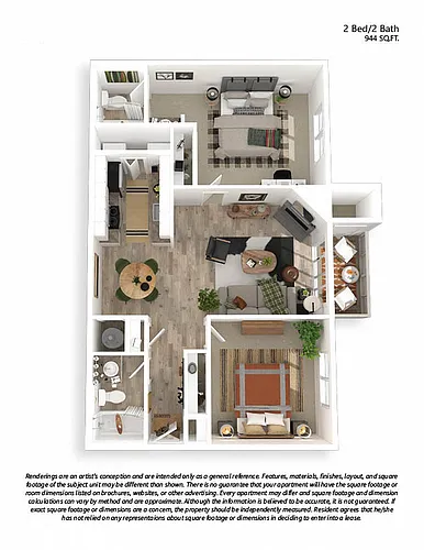 Floor plan 2x2 Classic Spruce