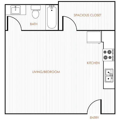 Floor plan Studio B