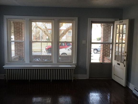 living room view and front door