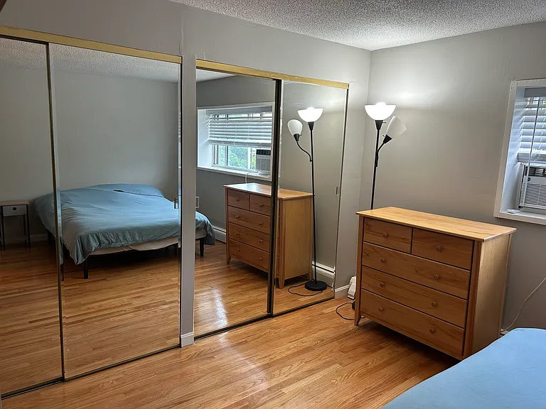 Two large closets in bedroom