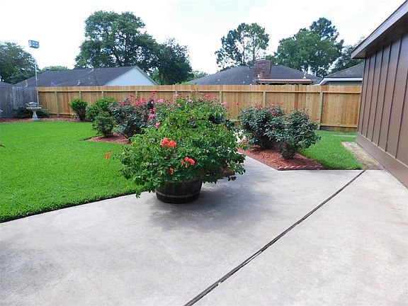 Recent rear fence. Bird bath stays