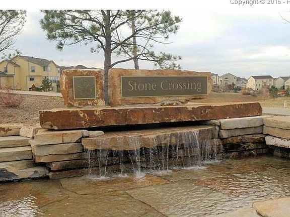 Two water features as you enter Stone Crossing