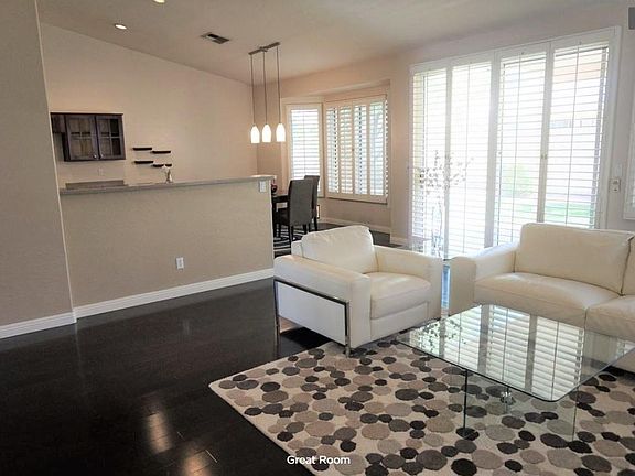 View from family room into kitchen area