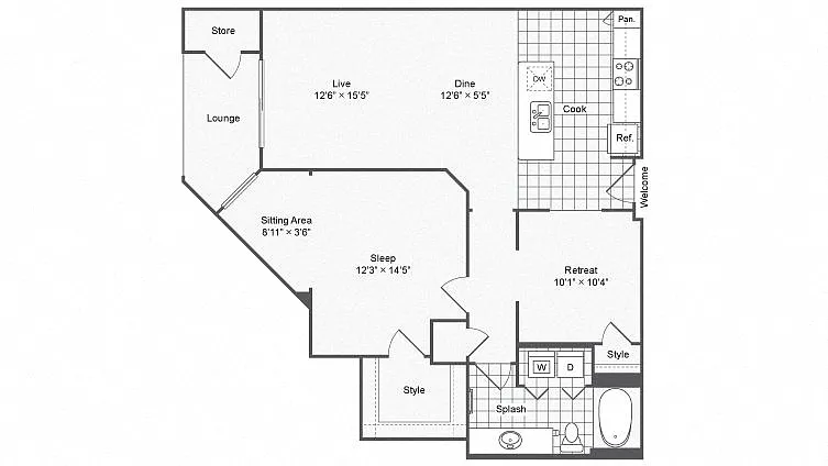 Floor plan A16 Office/Den