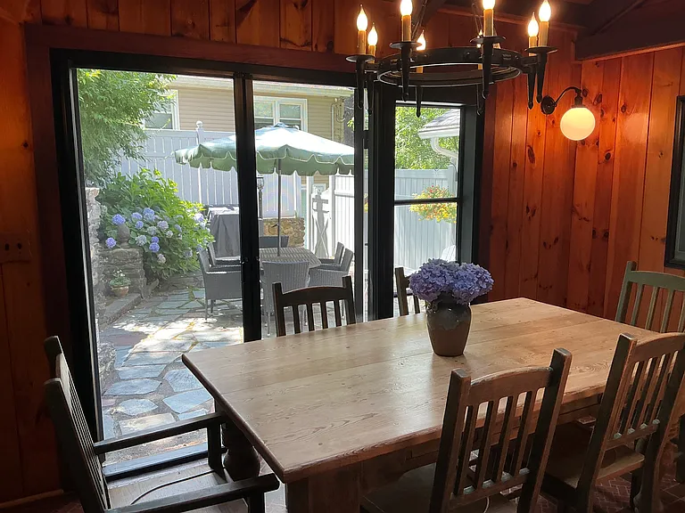 View from kitchen to the patio