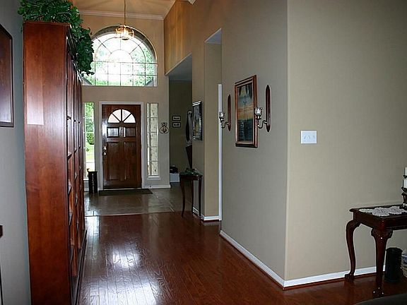   Beautiful hardwood entry to family room.