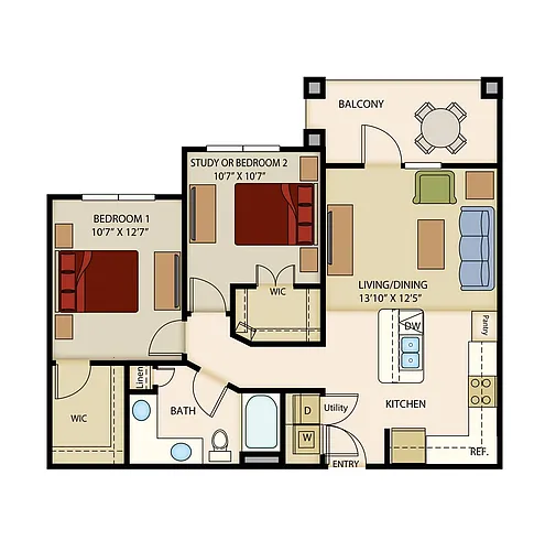 Floor plan B1c