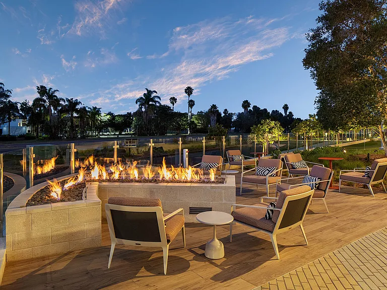 Fire pit lounge seating