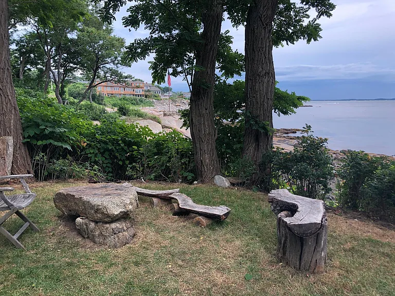 Private garden overlooking private beach