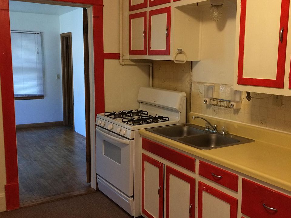 Kitchen with new stove.