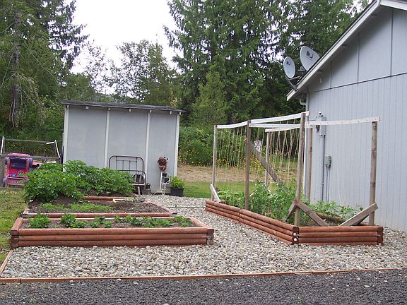 Raised Garden Area with Shed