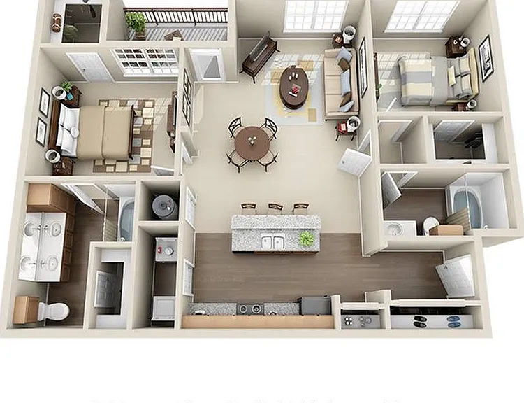 2 Bedroom | 2 Bath | 1175 SF 2 Bedroom | 2 Bath | 1175 SF