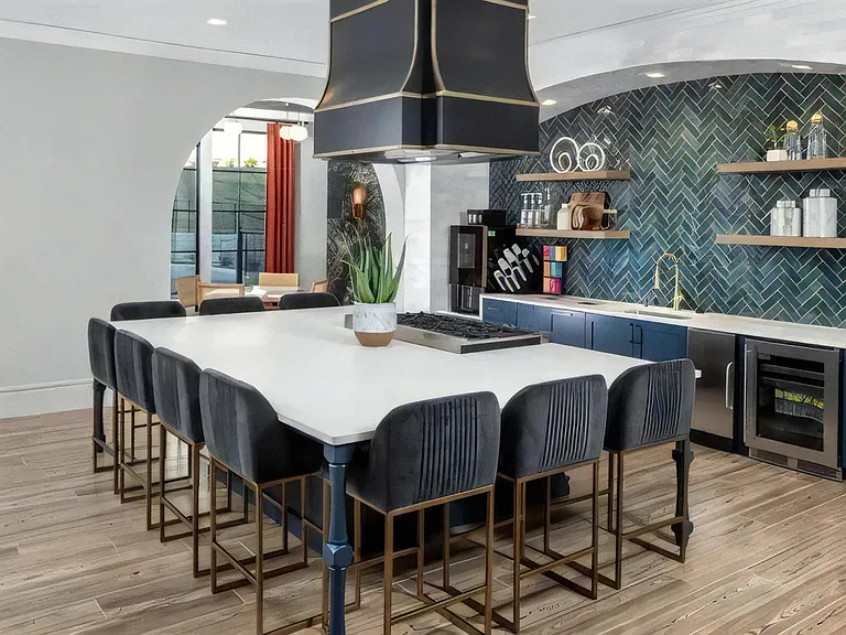 Modern Clubroom with Full Entertainment Kitchen