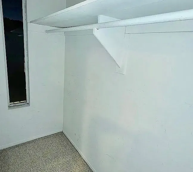 Walk-in closet with window