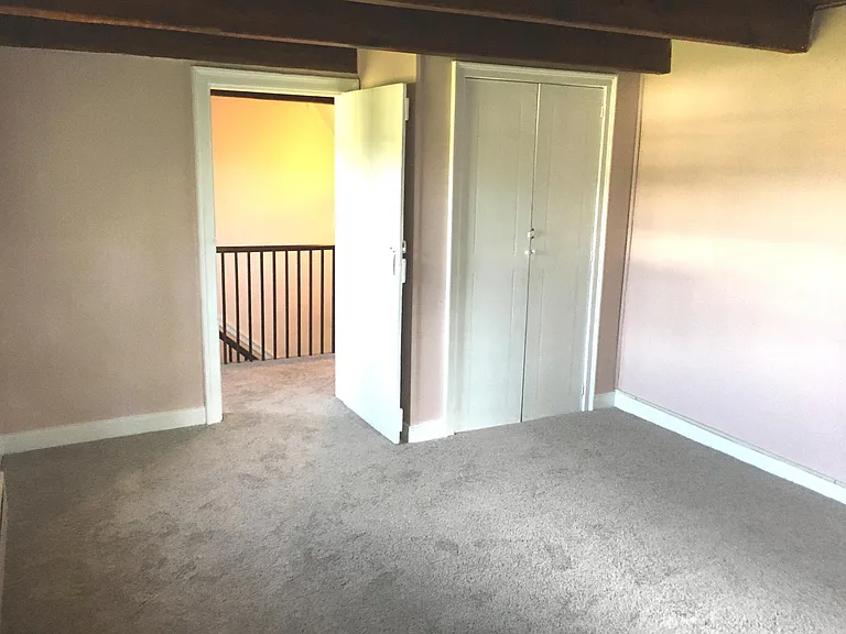 Built in closet in bedroom