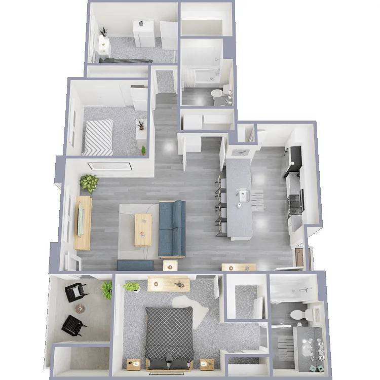 Floor plan 3 Bed 2 Bath