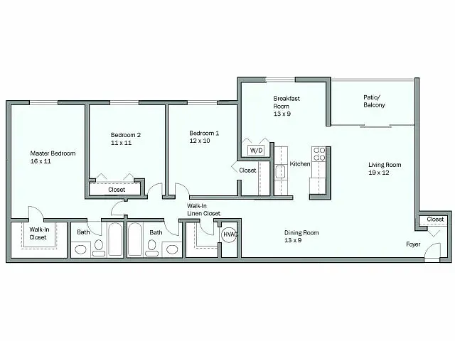 Floor plan Buckingham - Gardens