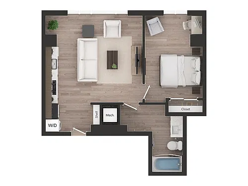 Floor plan 1BD1l