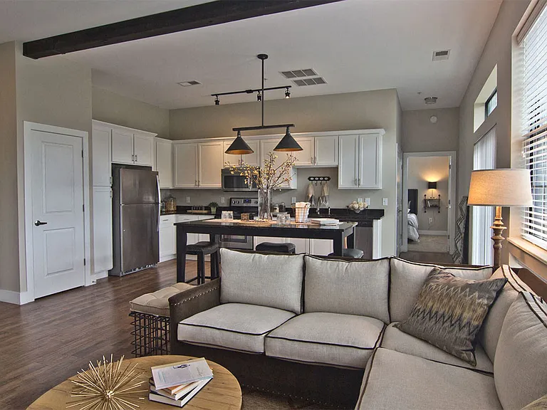 Apartments offer a washer and dryer