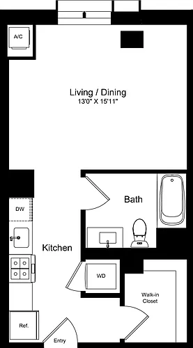Floor plan Studio B