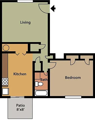 Floor plan One Bedroom