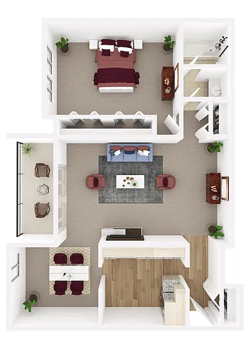Floor plan 1 Bed 1 Bath