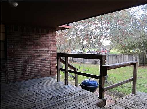 deck and big yard