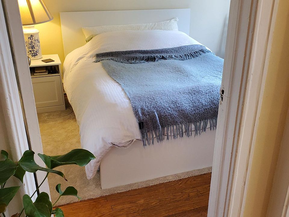 bedroom easily fits a queen-sized bed