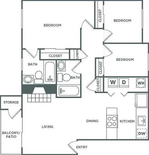 3bx2b Renovated | 1100 sq ft 3bx2b Renovated | 1100 sq ft