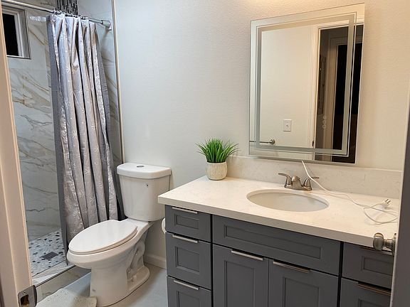 Bright new shower/bathroom