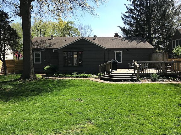 Huge backyard & deck. Lights lining the fence