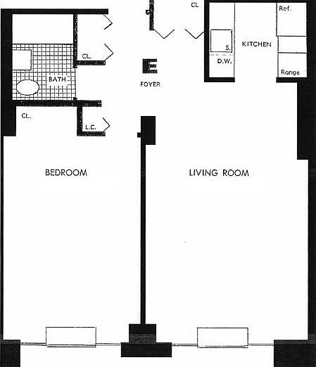 2nd image of 330 W 56th St APT 25E