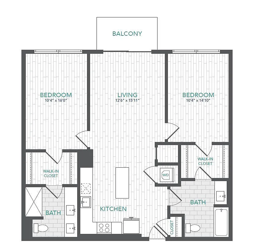 Floor plan VISTA 2 BED 12