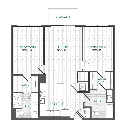 Floor plan VISTA 2 BED 12