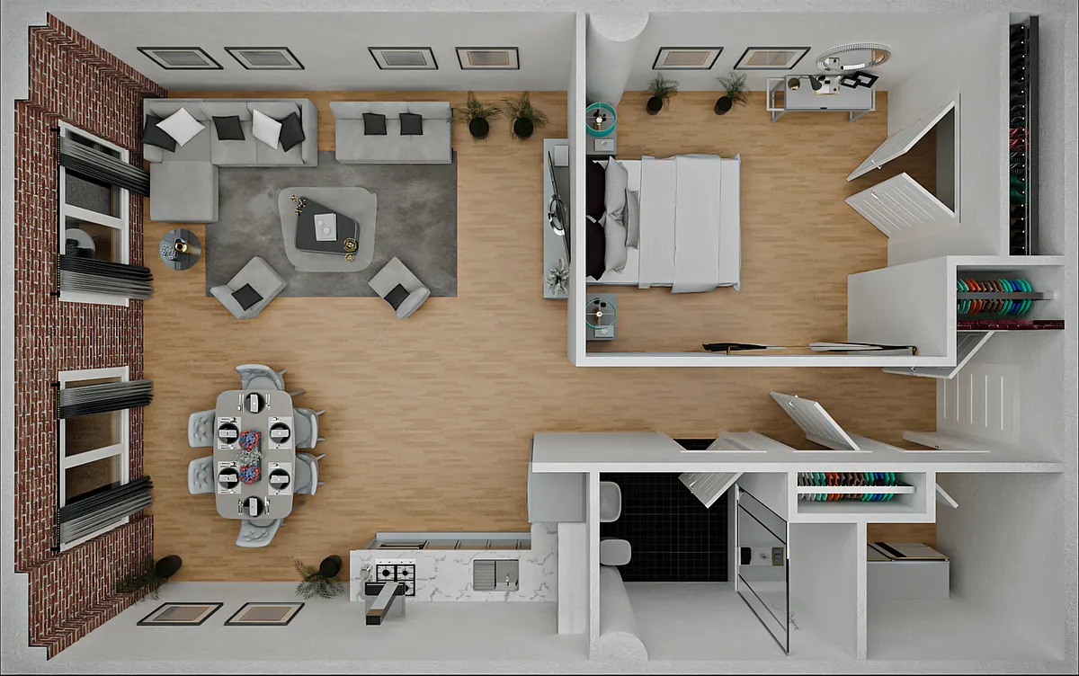 Floor plan 1 BD