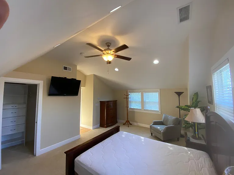 Master bedroom, note walk in closet.
