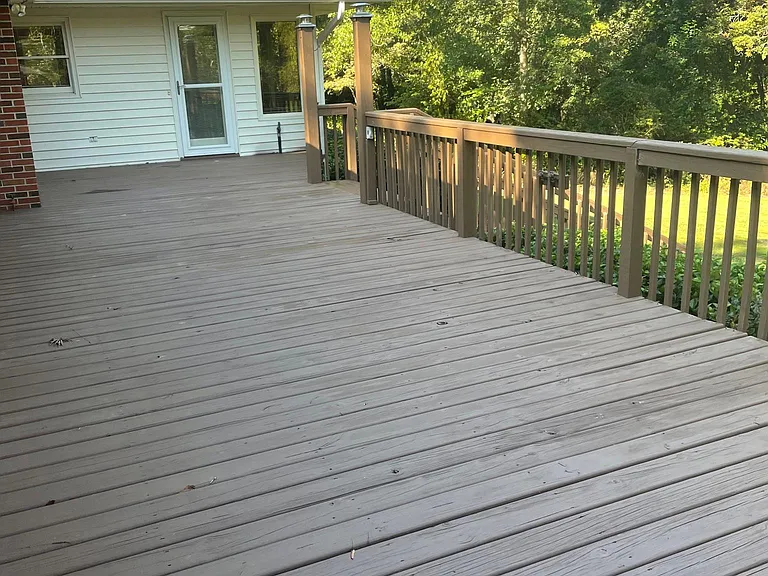 Deck on the back of the house showing access to the kitchen