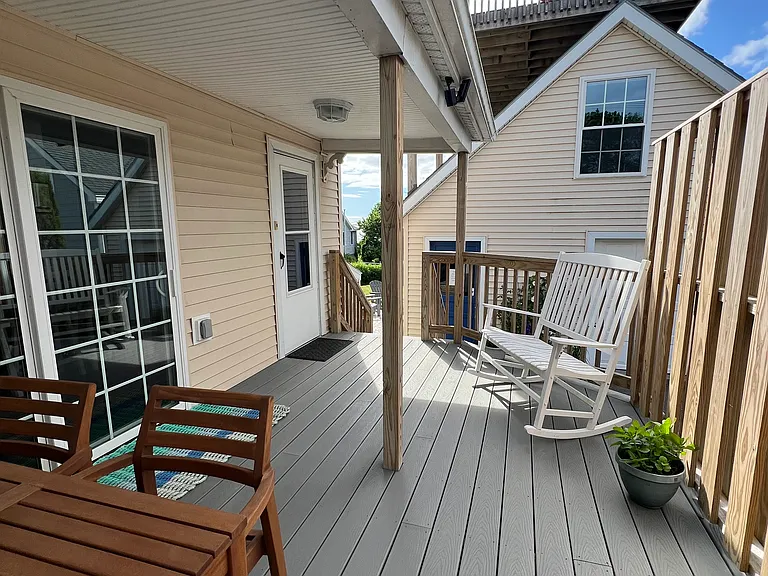 Outside deck area