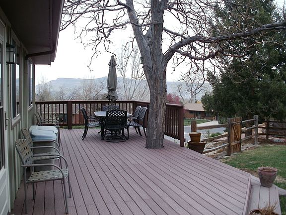 Deck with mountain views