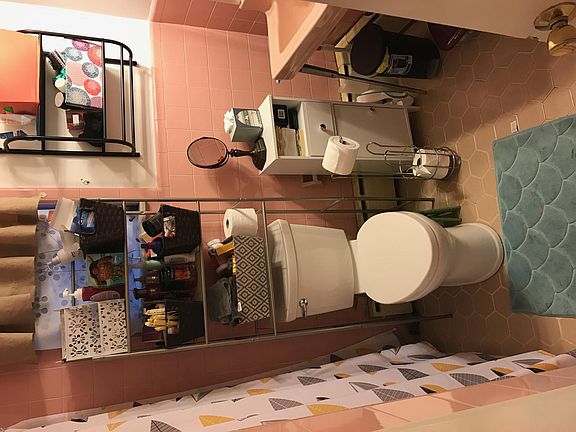 bathroom with storage