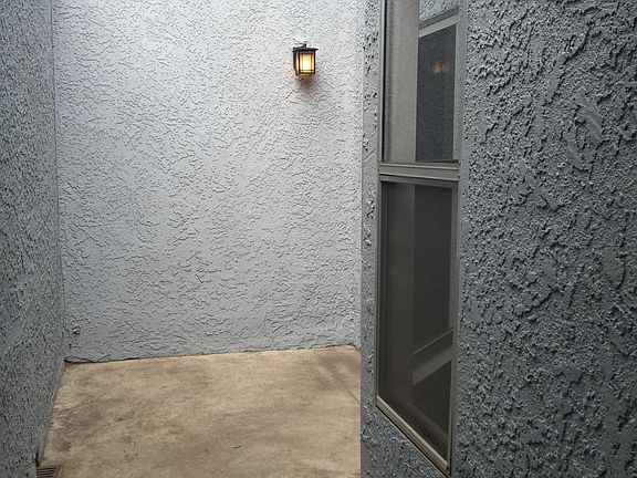 Private walkway to garage