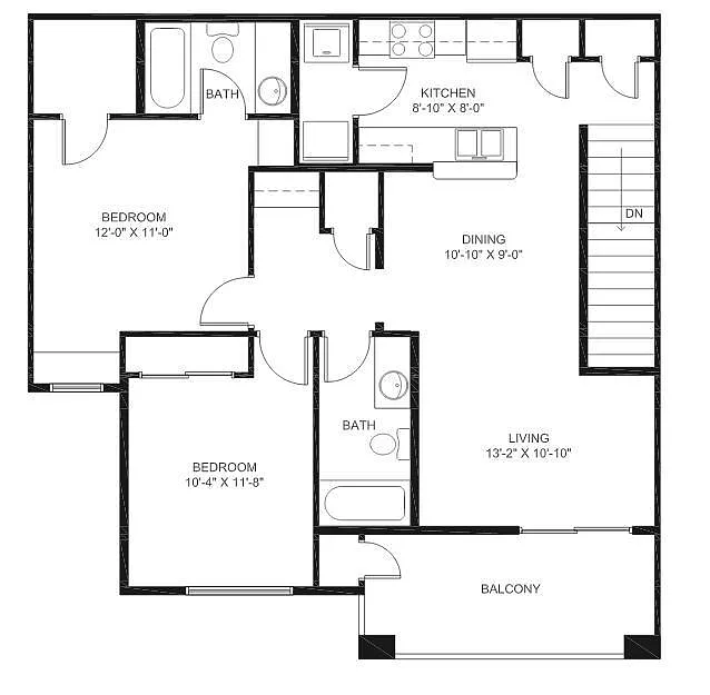 Floor plan 2 Bedroom